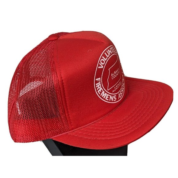 Vintage New York Volunteer Firemen‎ Parade Trucker Snapback Albany NY 80's - Picture 3 of 6